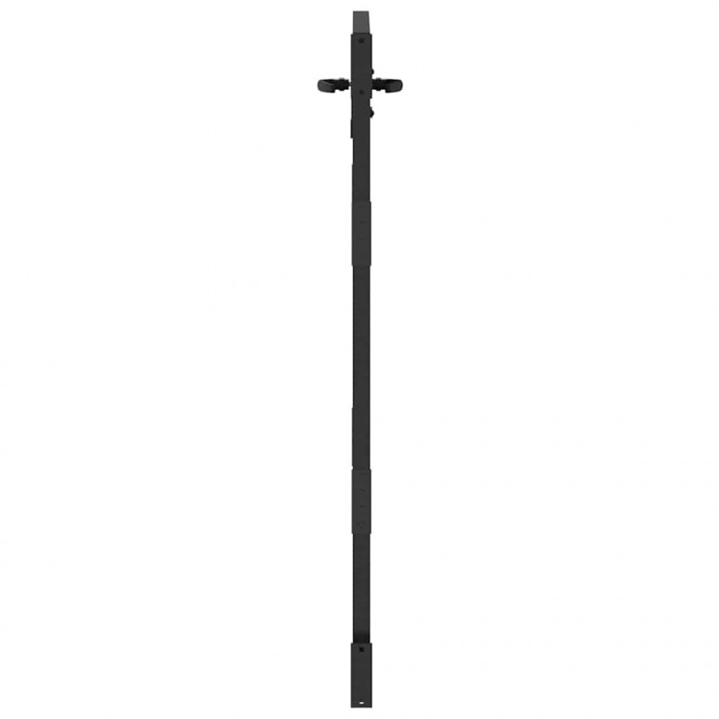 Brama ogrodowa Czarny 85 x 150 cm Stal Malowana Proszkowo