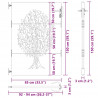 Brama ogrodowa Czarny 85 x 150 cm Stal Malowana Proszkowo