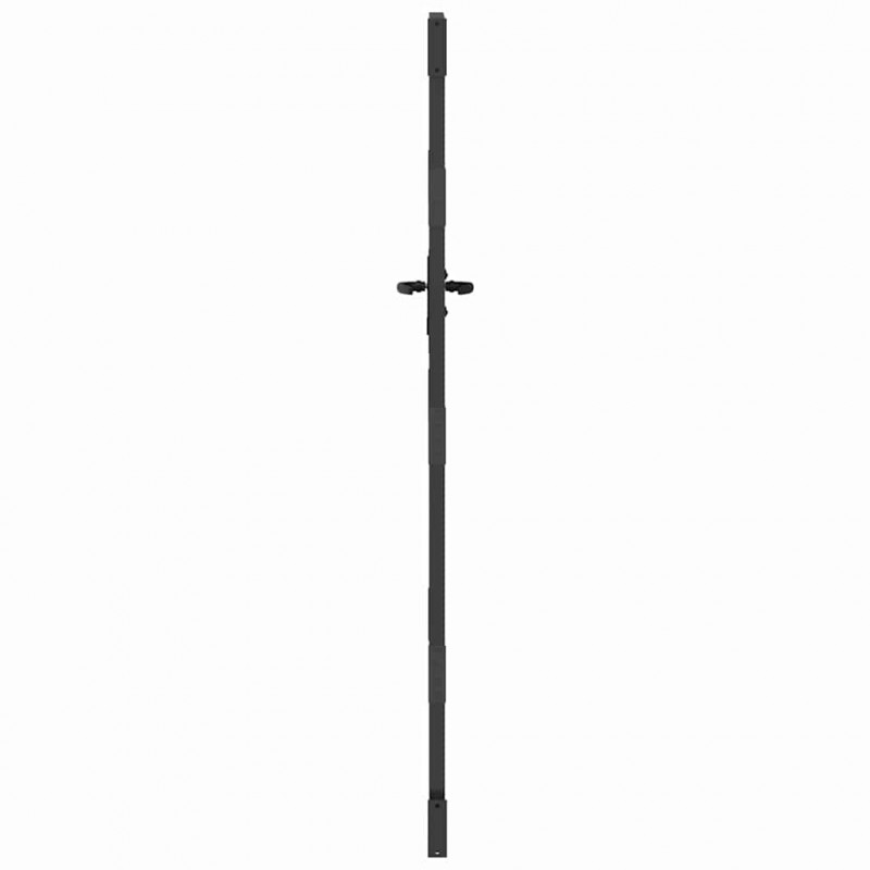 Brama ogrodowa Czarny 85 x 175 cm Stal Malowana Proszkowo