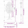 Brama ogrodowa Czarny 85 x 175 cm Stal Malowana Proszkowo