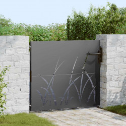 Brama ogrodowa Czarny 85 x 100 cm Stal Malowana Proszkowo