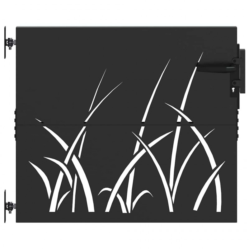 Brama ogrodowa Czarny 85 x 100 cm Stal Malowana Proszkowo