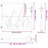 Brama ogrodowa Czarny 85 x 100 cm Stal Malowana Proszkowo