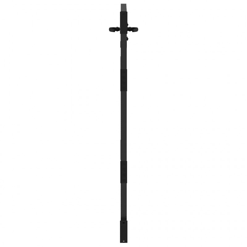 Brama ogrodowa Czarny 85 x 125 cm Stal Malowana Proszkowo