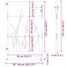 Brama ogrodowa Czarny 85 x 125 cm Stal Malowana Proszkowo