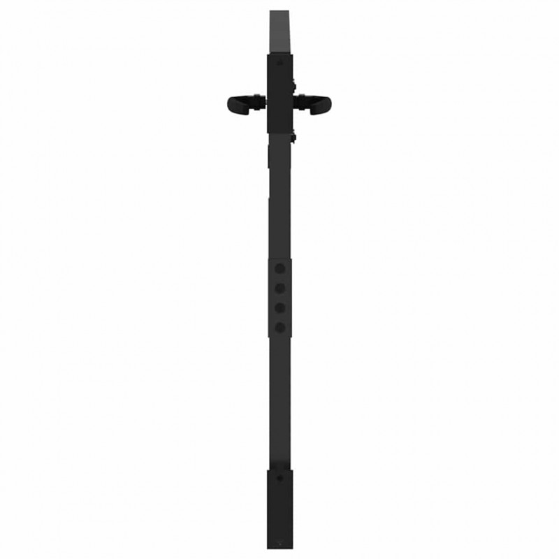 Brama ogrodowa Czarny 85 x 175 cm Stal Malowana Proszkowo