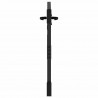 Brama ogrodowa Czarny 85 x 175 cm Stal Malowana Proszkowo
