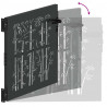 Brama ogrodowa Czarny 85 x 175 cm Stal Malowana Proszkowo