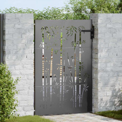 Brama ogrodowa Czarny 85 x 125 cm Stal Malowana Proszkowo