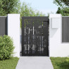Brama ogrodowa Czarny 85 x 125 cm Stal Malowana Proszkowo