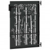 Brama ogrodowa Czarny 85 x 125 cm Stal Malowana Proszkowo