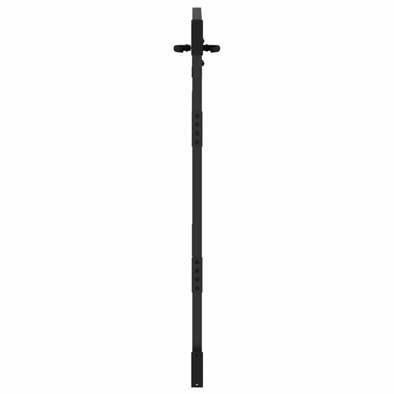 Brama ogrodowa Czarny 85 x 150 cm Stal Malowana Proszkowo