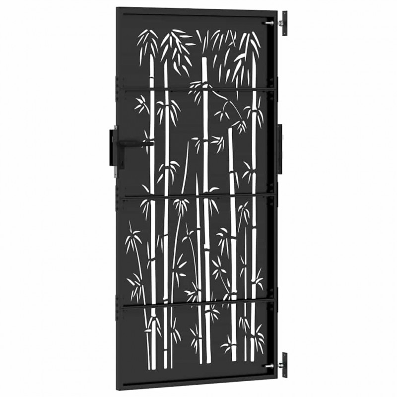 Brama ogrodowa Czarny 85 x 100 cm Stal Malowana Proszkowo