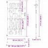 Brama ogrodowa Czarny 85 x 100 cm Stal Malowana Proszkowo