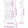 Brama ogrodowa Czarny 85 x 200 cm Stal Malowana Proszkowo
