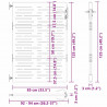 Brama ogrodowa Czarny 85 x 125 cm Stal Malowana Proszkowo