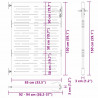 Brama ogrodowa Czarny 85 x 150 cm Stal Malowana Proszkowo
