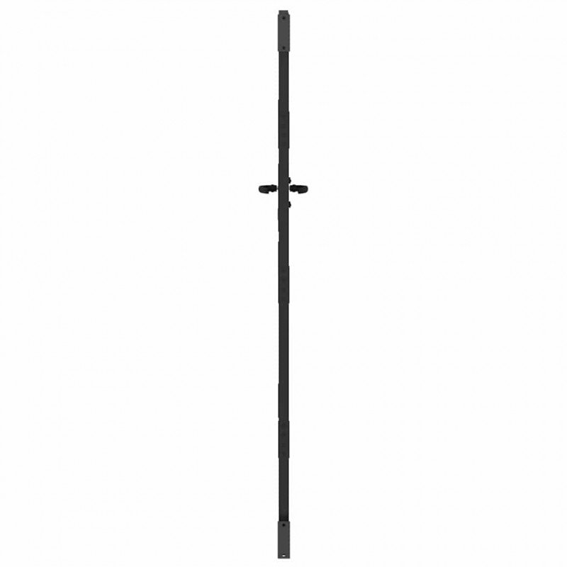 Brama ogrodowa Czarny 85 x 200 cm Stal Malowana Proszkowo