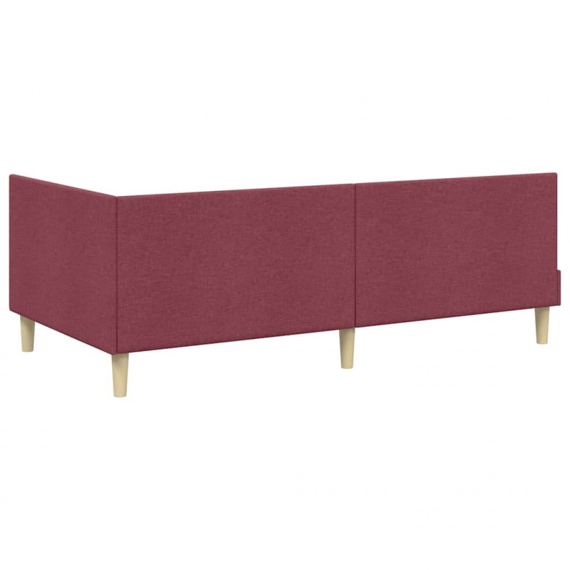 Rama łóżka narożnego Z zagłówkiem Czerwone wino 80 cm x 200 cm