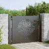 Brama ogrodowa Czarny 110 x 105 cm Stal Malowana Proszkowo