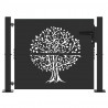 Brama ogrodowa Czarny 110 x 105 cm Stal Malowana Proszkowo
