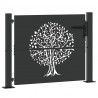 Brama ogrodowa Czarny 110 x 105 cm Stal Malowana Proszkowo