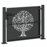 Brama ogrodowa Czarny 110 x 105 cm Stal Malowana Proszkowo