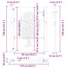 Brama ogrodowa Czarny 110 x 130 cm Stal Malowana Proszkowo