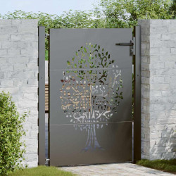 Brama ogrodowa Czarny 110 x 155 cm Stal Malowana Proszkowo
