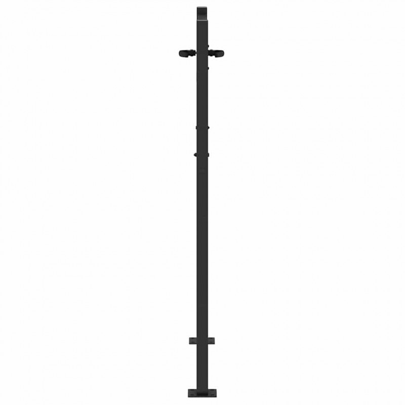 Brama ogrodowa Czarny 110 x 155 cm Stal Malowana Proszkowo