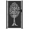 Brama ogrodowa Czarny 110 x 205 cm Stal Malowana Proszkowo