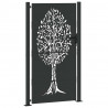 Brama ogrodowa Czarny 110 x 205 cm Stal Malowana Proszkowo