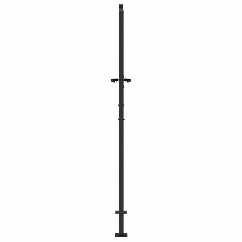 Brama ogrodowa Czarny 110 x 205 cm Stal Malowana Proszkowo
