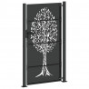Brama ogrodowa Czarny 110 x 205 cm Stal Malowana Proszkowo