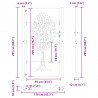 Brama ogrodowa Czarny 110 x 205 cm Stal Malowana Proszkowo