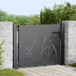 Brama ogrodowa Czarny 110 x 105 cm Stal Malowana Proszkowo