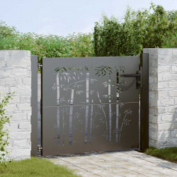 Brama ogrodowa Czarny 110 x 105 cm Stal malowana proszkowo