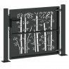 Brama ogrodowa Czarny 110 x 105 cm Stal malowana proszkowo