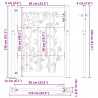 Brama ogrodowa Czarny 110 x 130 cm Stal malowana proszkowo