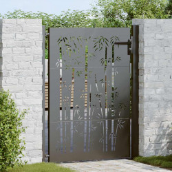 Brama ogrodowa Czarny 110 x 155 cm Stal malowana proszkowo