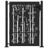 Brama ogrodowa Czarny 110 x 155 cm Stal malowana proszkowo