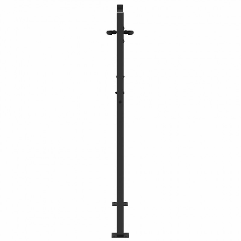Brama ogrodowa Czarny 110 x 155 cm Stal malowana proszkowo