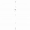 Brama ogrodowa Czarny 110 x 205 cm Stal malowana proszkowo