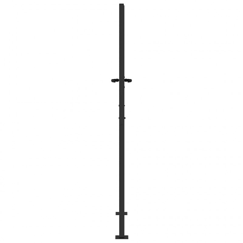 Brama ogrodowa Czarny 110 x 180 cm Stal malowana proszkowo