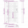 Brama ogrodowa Czarny 110 x 180 cm Stal malowana proszkowo
