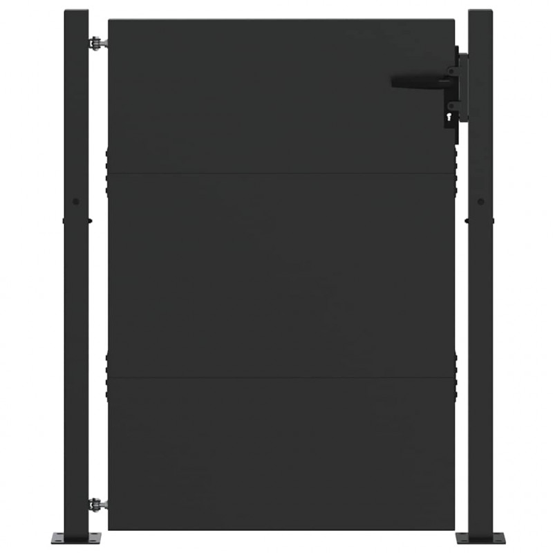 Brama ogrodowa Czarny 105 x 130 cm Stal malowana proszkowo