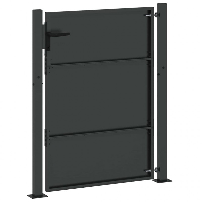 Brama ogrodowa Czarny 105 x 130 cm Stal malowana proszkowo