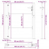 Brama ogrodowa Czarny 105 x 130 cm Stal malowana proszkowo