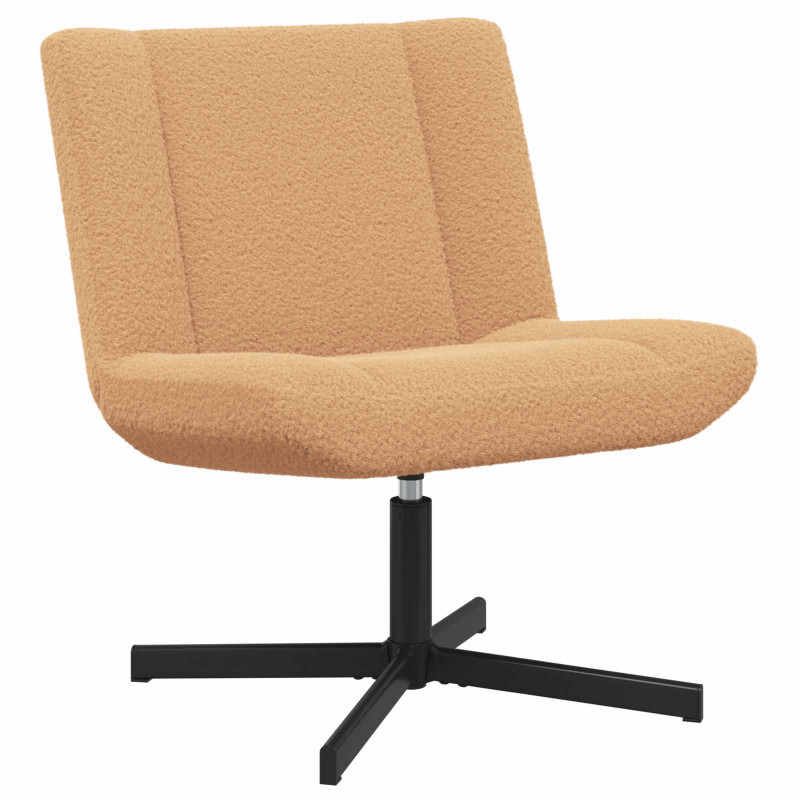Fotel obrotowy Beżowy 63 x 75 x 76 cm Owczy Skór