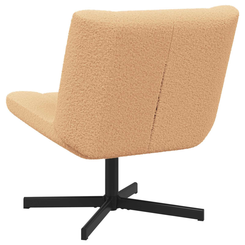 Fotel obrotowy Beżowy 63 x 75 x 76 cm Owczy Skór